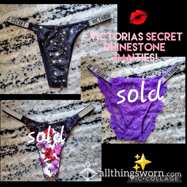 *ALL SOLD *🖤✨️ Luxury Victoria's Secret Rhinestone Panties! ✨️🖤