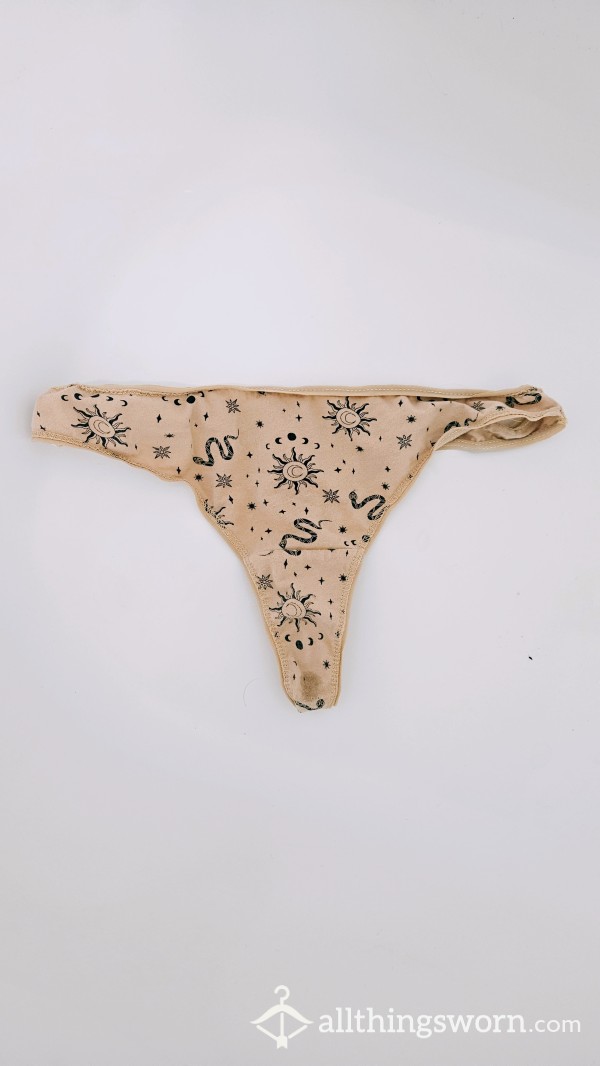 MAGICAL THONGS ✨️ PANTIES WITH CELESTIAL PATTERNS ✨️ WET AND SCENTED BY YOUR GODDESS