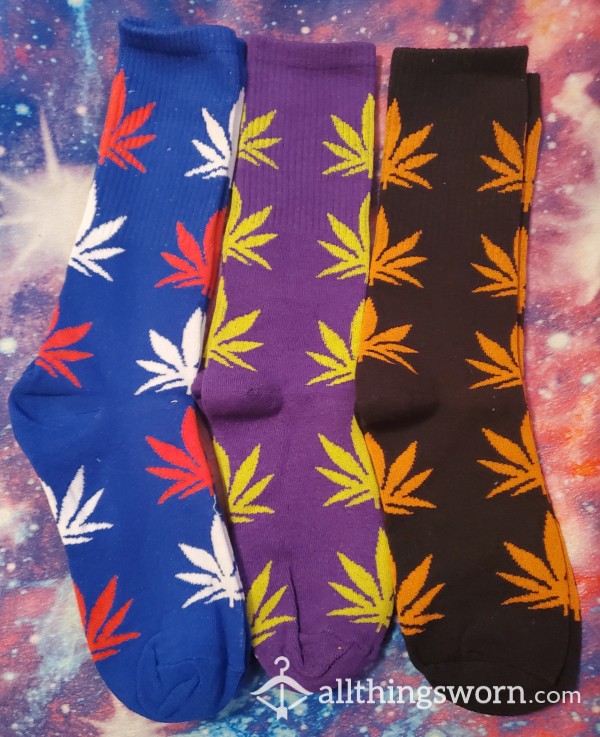 Marijuana Crew Socks 48hr Wear
