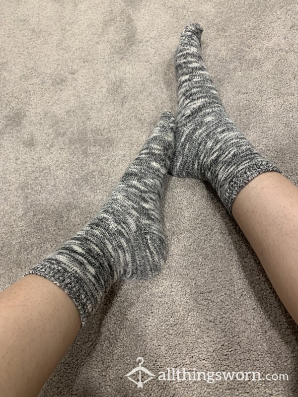 Marled Gray Tall Socks
