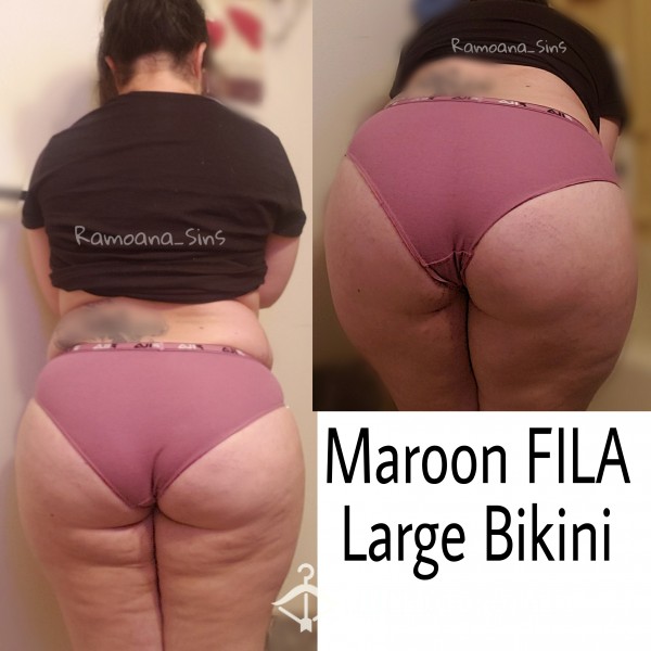 Maroon FILA Cheeky Bikini
