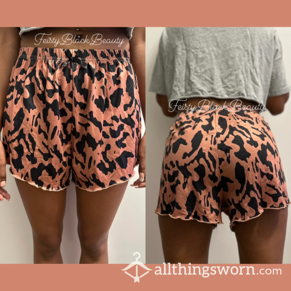 😉 Medium Cheetah Print Pajama Shorts 😉 (Ebony, Hairy, Bodyhair, Pjs, Pajamas, Shorts, Pj Shorts, Pajama Shorts, Sleepwear, Loungewear, Goddess, Domme, Femdom, Sissy, Sissies)