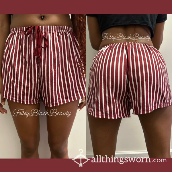 😉 Medium Striped Pajama Shorts 😉 (Ebony, Hairy, Bodyhair, Pjs, Pajamas, Shorts, Pj Shorts, Pajama Shorts, Sleepwear, Loungewear, Goddess, Domme, Femdom, Sissy, Sissies)