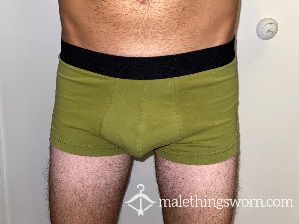 Men's Used H&m Underwear Boxer Briefs Dark Green