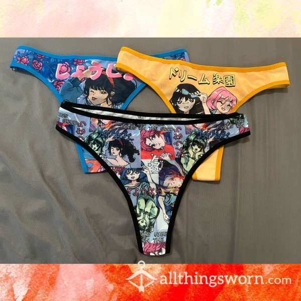 Mesh Anime Thongs