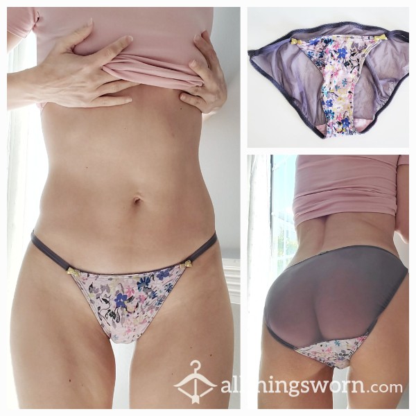Mesh Back And Cotton Front Panties