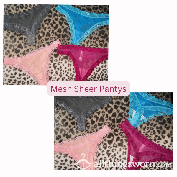 Mesh Sheer Thong Pantys - Includes 24hr Wear + Wear Pictures