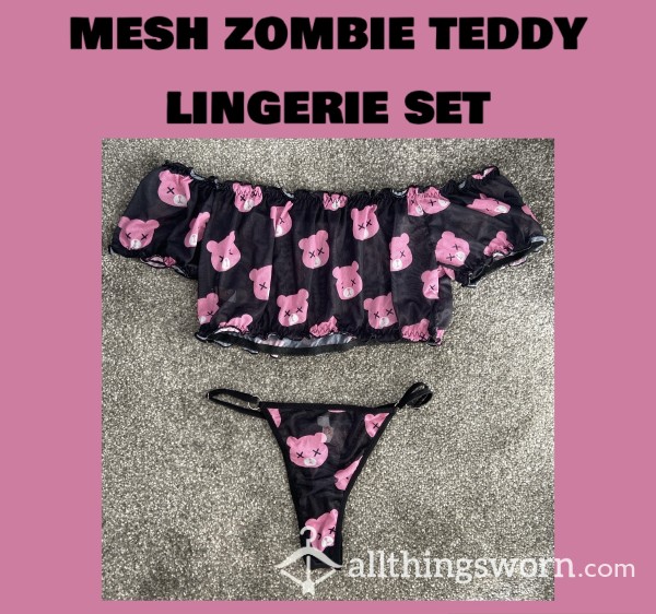 *reduced* Mesh Zombie Teddy Lingerie Set🧸