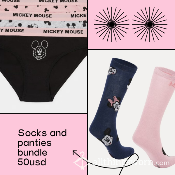 Mickey Mouse Pantie And Socks Bundle