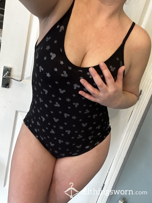 🖤🖤 Micky Mouse Black Bodysuit With Poppers 🖤🖤