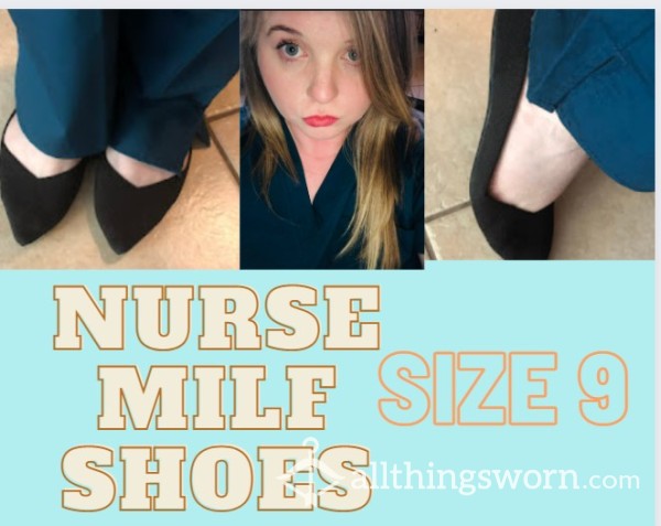 Milf Nurse Black Pointy Toes Rothys Size 9