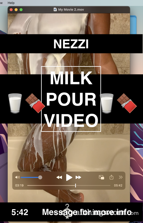 Milk Pour Shower Video