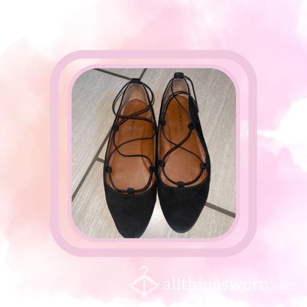 🥿 Minnie-Black Criss-cross Ballet Flats