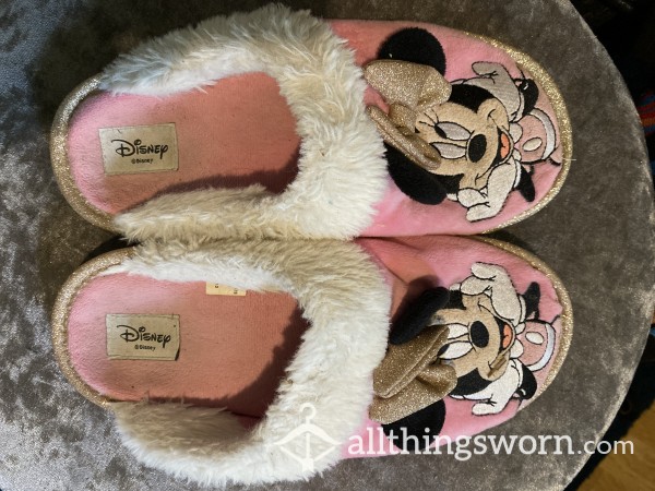 Minnie Mouse Slippers - Worn