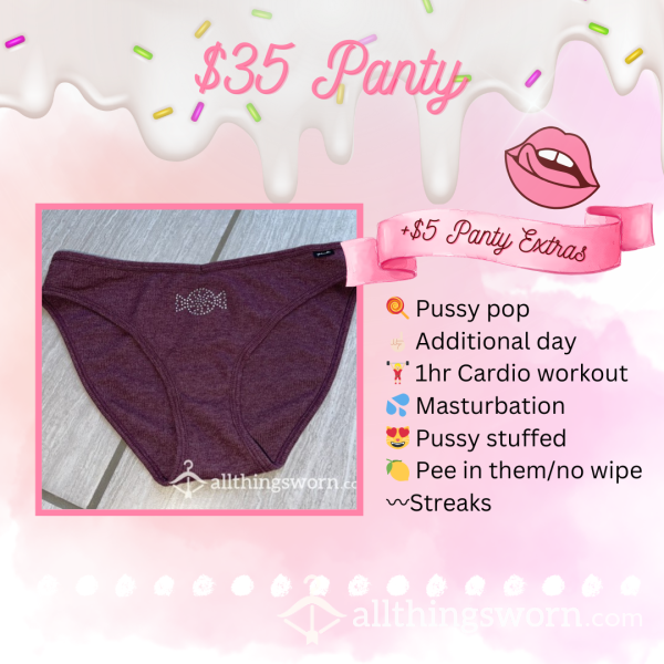 Minnie- Rasberry Bikini Panty With Candy