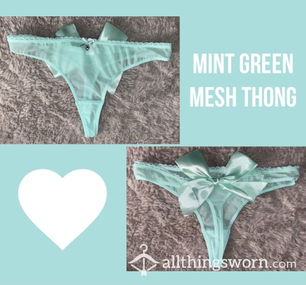 Mint Green Mesh Thong🍬