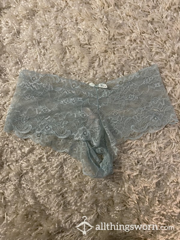 Mint Green Pastel Lace French Knickers/Panties UK Size 12-14