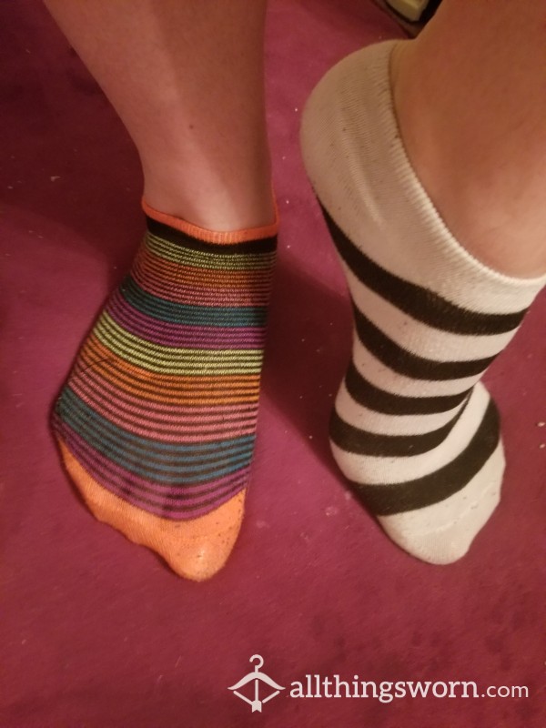 Size 12 Mismatched Striped Socks 🤪