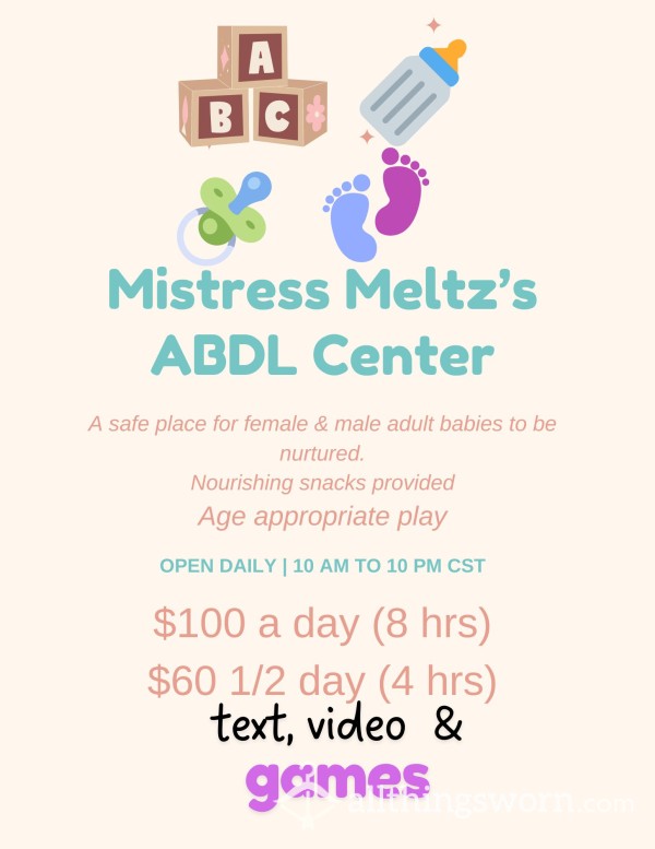Mistress Meltz's ABDL Childcare Center
