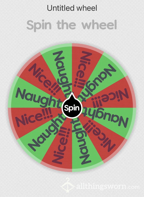 👁️ MistressT’s Holiday Collection 🎄: Naughty Or Nice Wheel 👅
