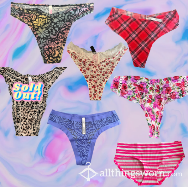 MIX AND MATCH PANTY SALE! 1 FOR $15 OR 2 FOR $20!!
