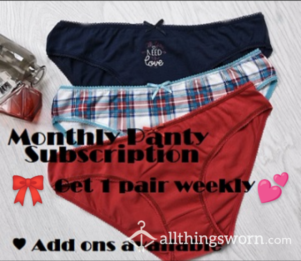 🎀Monthly Princess Panty Subscription💕