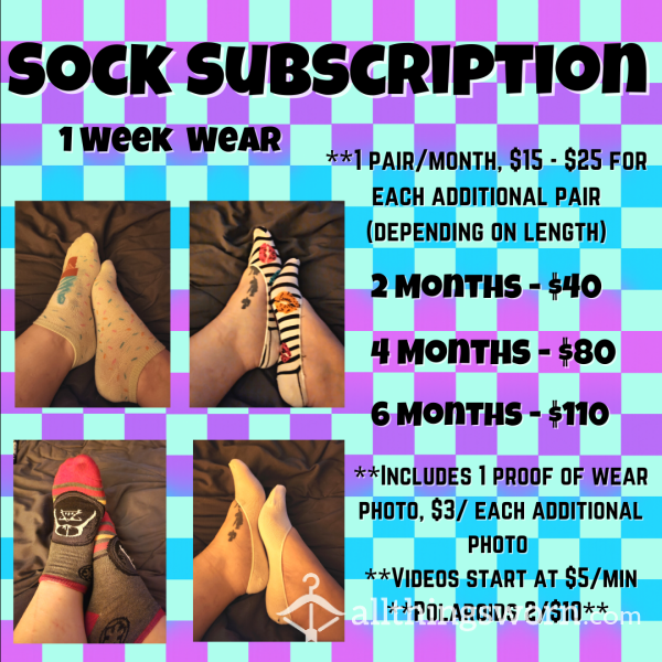 🖤 Monthly Sock Subscription 🖤