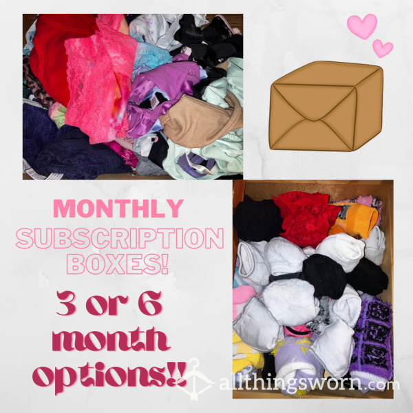 Monthly Wear Subscription! Panties, Socks, Or Both! 3 Or 6 Month Options