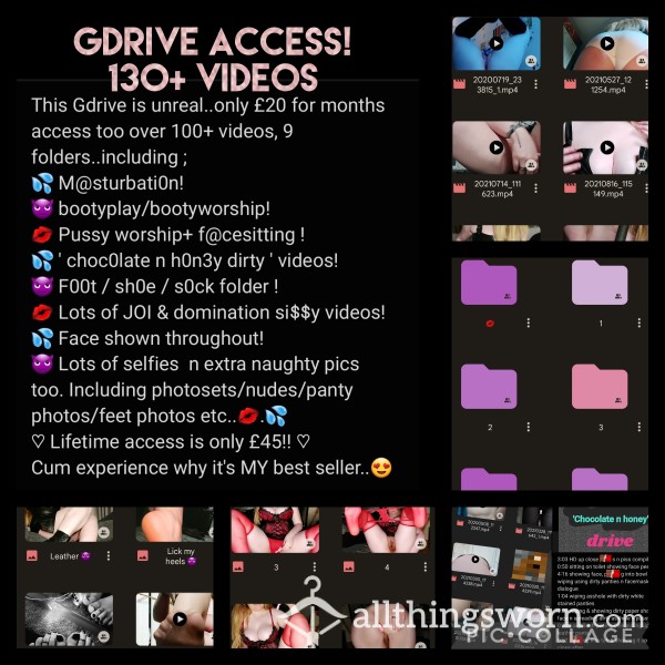😈170+ Video , Lifetime (£25) Or Monthly (£20) Access Too My Very Popular Gdrive!! 😈