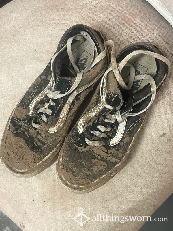 Muddy Dirty Filthy Vans Trainers 👟