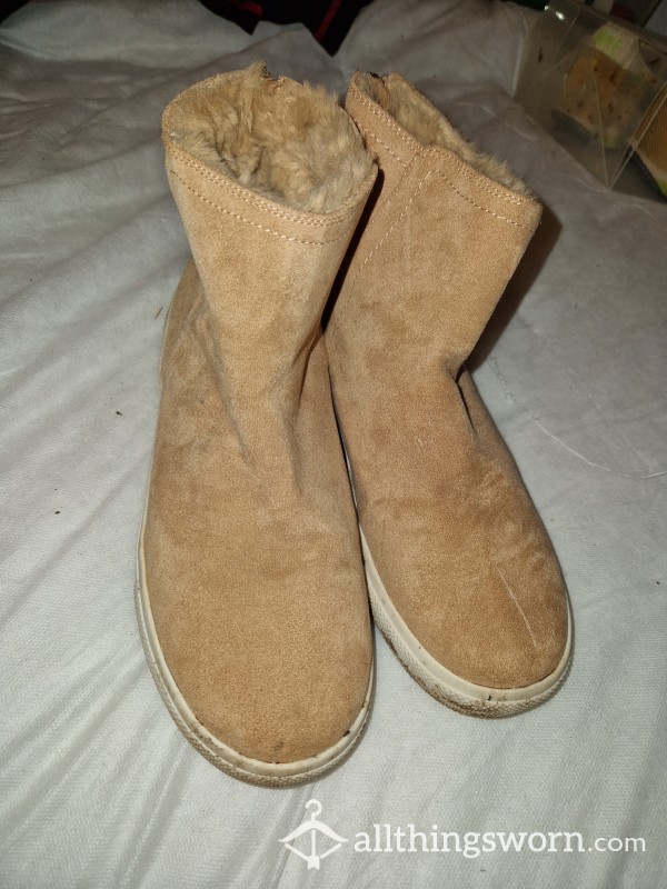 Muddy Faux Fur Boots