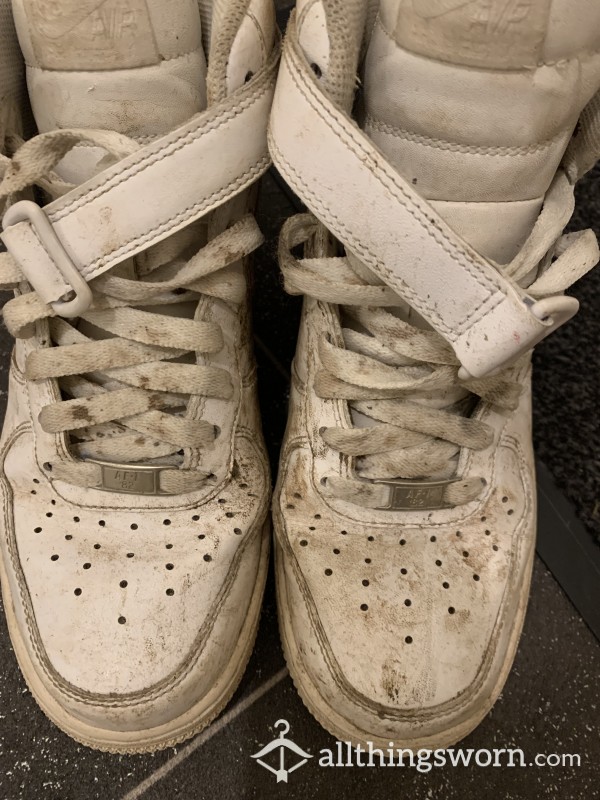 Muddy Smelly Nike Air Force 1 High Tops
