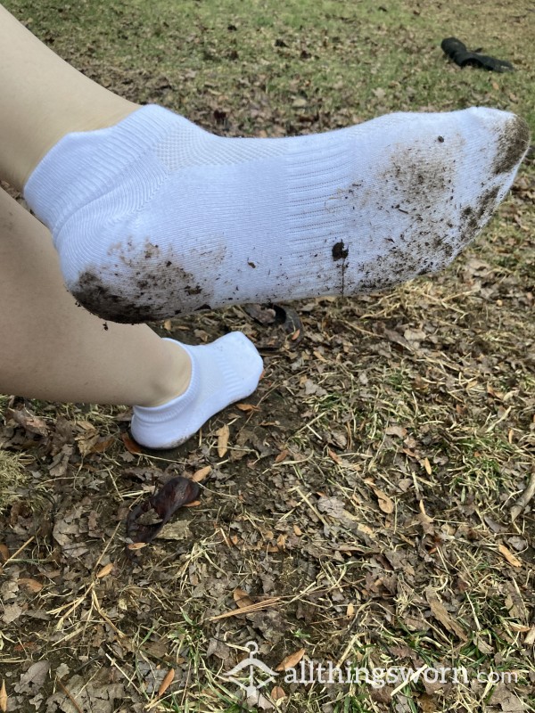 Muddy White Socks