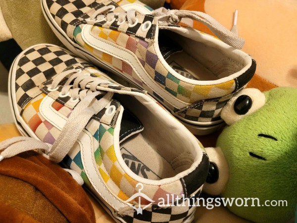 Multi-colored Checkered Vans