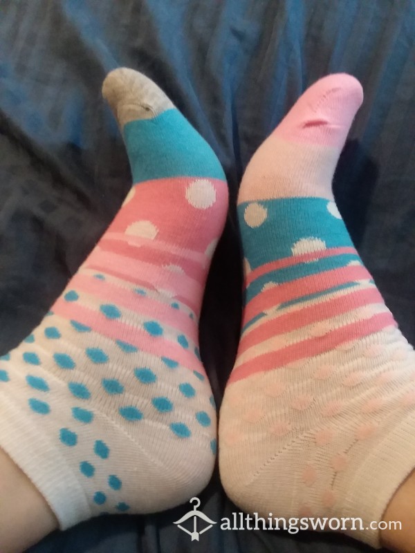 Multi-colored Socks, Worn For 24-48 Hrs - Pics Included!