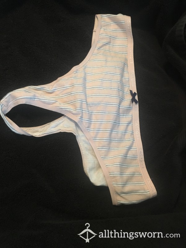 Multi Rose Color Thong, Well Worn