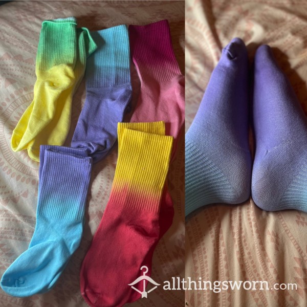 Multicoloured Crew Socks 🌈