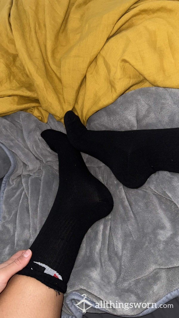 My Comfy Long Black Bed Socks
