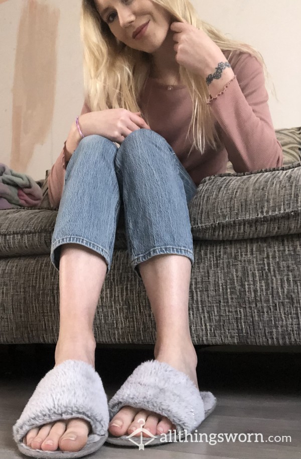 My Current Pair Of Well Worn Smelly Fluffy Slippers 🦶😉