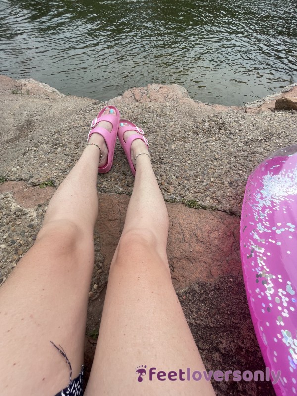 My Cutie Piggie Toes Relaxing By The Water