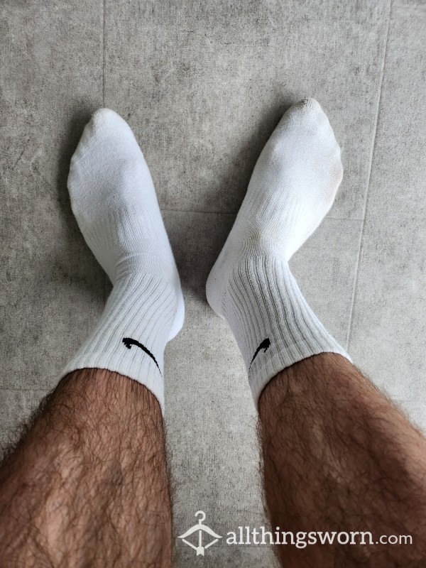 My Husbands White Nike Socks