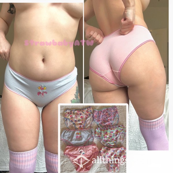 My Little Pony Panties | Cheeky Briefs | Pink, Blue, White, Cute, Kawaii, Ddlg | Cotton, Scented | Sweet, Innocent, Xs | Pick Your Pair