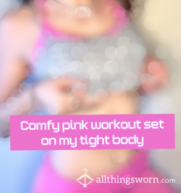My Tight ⌛️ Body In My Bright Pink Workout Set - Underboob Tease 🍒