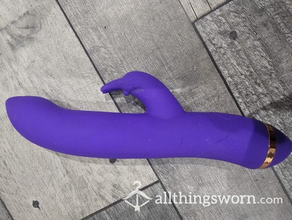 Vibrator For Sale ! - My Very Dirty Used Purple Rabbit Sex Toy , Can Be Freshly Masturbated With - With Picture Proof