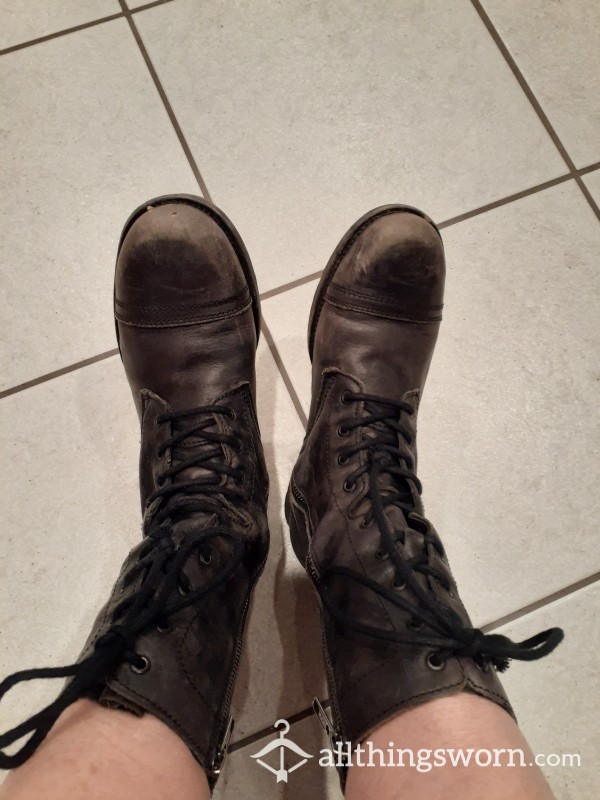 My Very Well-Worn Black Leather All Saint's Boots