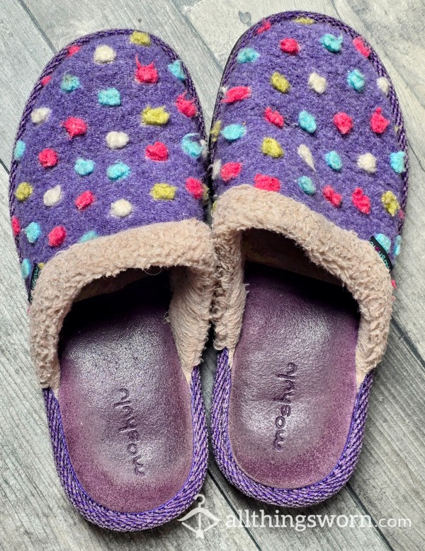 My Very Well Worn House Slippers. Lovely And Worn, Dirty Inside!