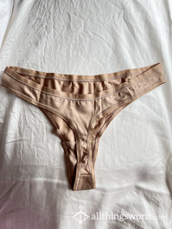 Naked Nude Microfibres Thong X👅 Cotton Gusset With Free UK Delivery! ☺️🌸