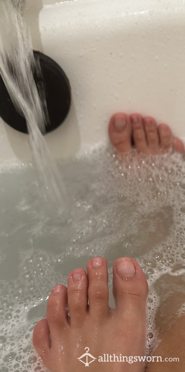 Naked Toes Bathtime 🛁 No Polish!
