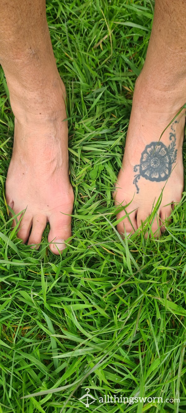 Natural Feet In Grass Short Video