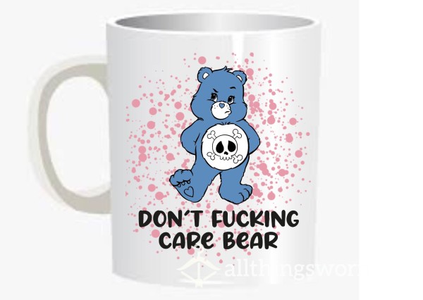 Naughty Care Bear Mug, Naughty Mug, Personalised Mug